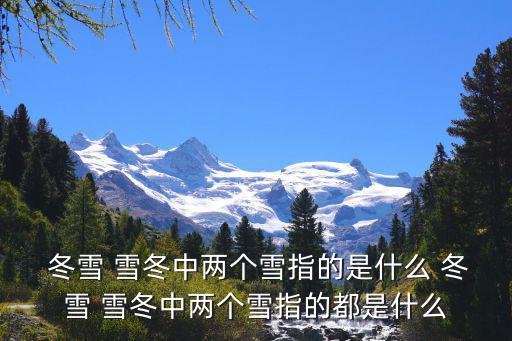  冬雪 雪冬中兩個雪指的是什么 冬雪 雪冬中兩個雪指的都是什么
