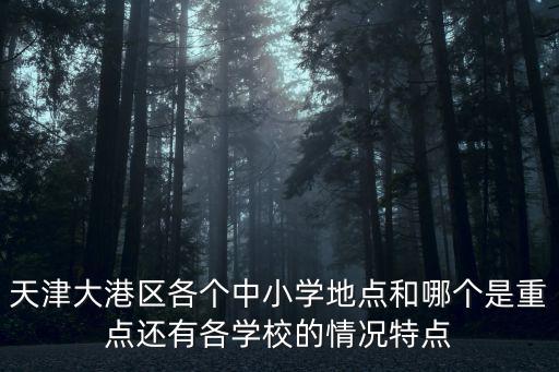天津大港區(qū)各個(gè)中小學(xué)地點(diǎn)和哪個(gè)是重點(diǎn)還有各學(xué)校的情況特點(diǎn)
