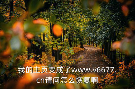 我的主頁變成了www.v6677.cn請問怎么恢復啊