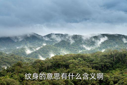  紋身的意思有什么含義啊