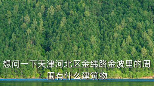 想問一下天津河北區金緯路金波里的周圍有什么建筑物
