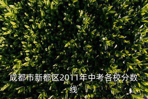 成都市新都區2011年中考各校分數線