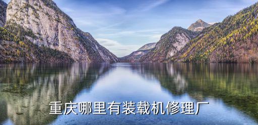 重慶哪里有裝載機修理廠