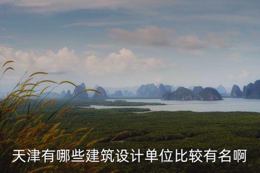 天津有哪些建筑設(shè)計(jì)單位比較有名啊