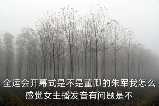 天津市長全運會開幕式講話，全運會開幕式是不是董卿的朱軍我怎么感覺女主播發音有問題是不