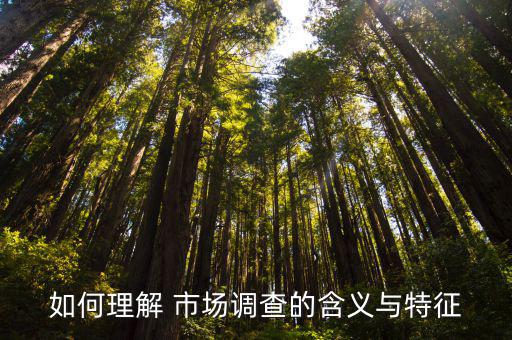 如何理解 市場調查的含義與特征
