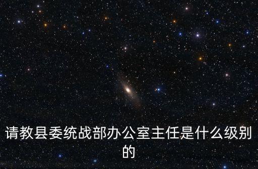 請教縣委統戰部辦公室主任是什么級別的