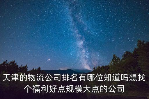 天津的物流公司排名有哪位知道嗎想找個福利好點規(guī)模大點的公司