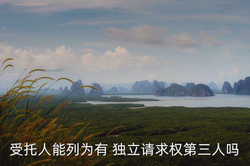 受托人能列為有 獨立請求權第三人嗎