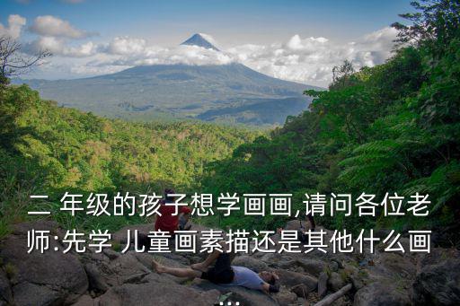 二 年級的孩子想學畫畫,請問各位老師:先學 兒童畫素描還是其他什么畫...