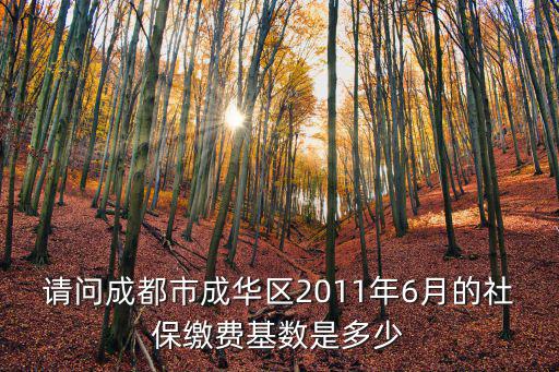 2018年成都市成華區養老，請問成都市成華區2011年6月的社保繳費基數是多少