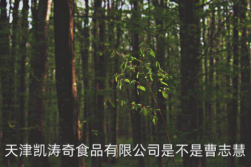 天津市凱鏞有限公司，天津凱濤奇食品有限公司是不是曹志慧