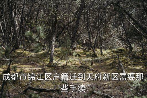 成都市錦江區戶籍遷到天府新區需要那些手續