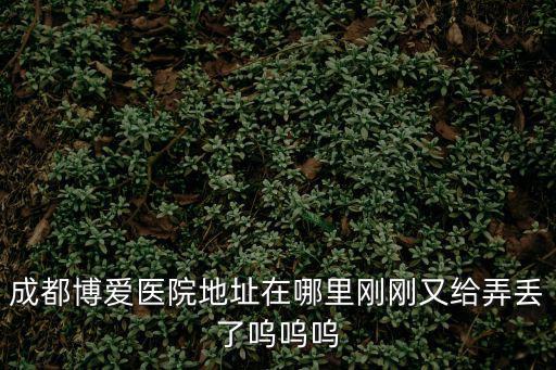 成都博愛醫院地址在哪里剛剛又給弄丟了嗚嗚嗚