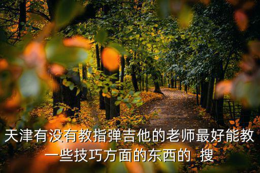 天津有沒(méi)有教指彈吉他的老師最好能教一些技巧方面的東西的  搜