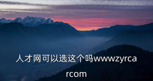 人才網(wǎng)可以選這個(gè)嗎wwwzyrcarcom