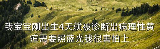 我寶寶剛出生4天就被診斷出病理性黃疸需要照藍光我很害怕上