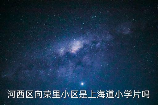 河西區(qū)向榮里小區(qū)是上海道小學(xué)片嗎