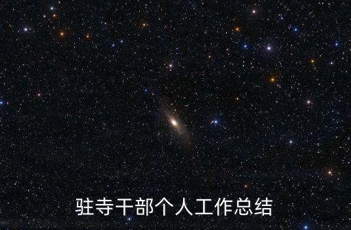 駐寺干部個人工作總結