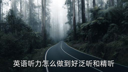 英語聽力怎么做到好泛聽和精聽
