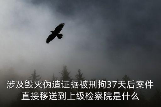 涉及毀滅偽造證據被刑拘37天后案件直接移送到上級檢察院是什么