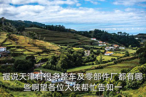 據說天津有很多整車及零部件廠都有哪些啊望各位大俠幫忙告知一