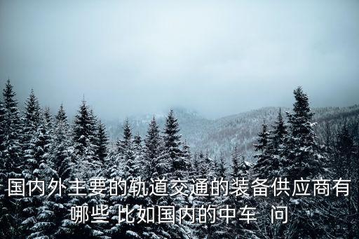 國內外主要的軌道交通的裝備供應商有哪些 比如國內的中車  問