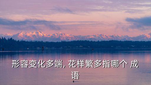 形容變化多端, 花樣繁多指哪個 成語