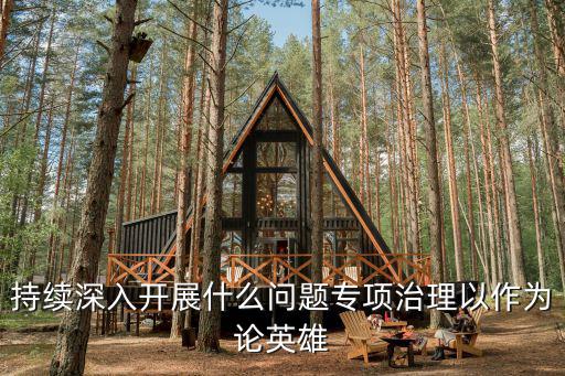 持續(xù)深入開展什么問題專項(xiàng)治理以作為論英雄