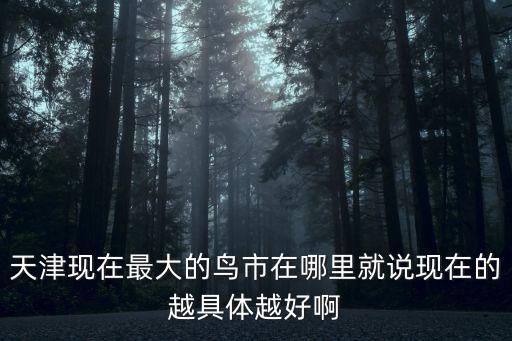 天津市大型鳥市，天津現在最大的鳥市在哪里就說現在的越具體越好啊