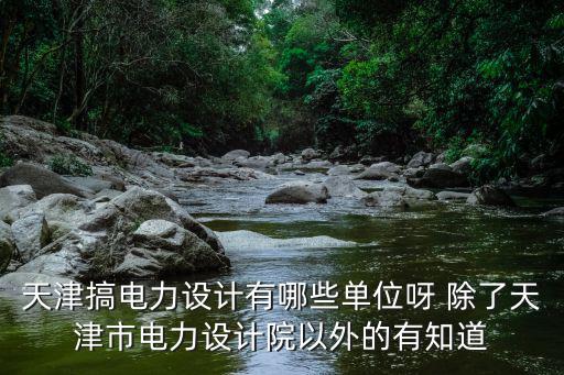 天津搞電力設計有哪些單位呀 除了天津市電力設計院以外的有知道