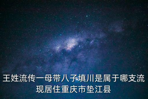 王姓流傳一母帶八子填川是屬于哪支流現居住重慶市墊江縣