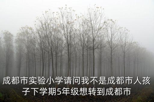 成都市實驗小學請問我不是成都市人孩子下學期5年級想轉到成都市