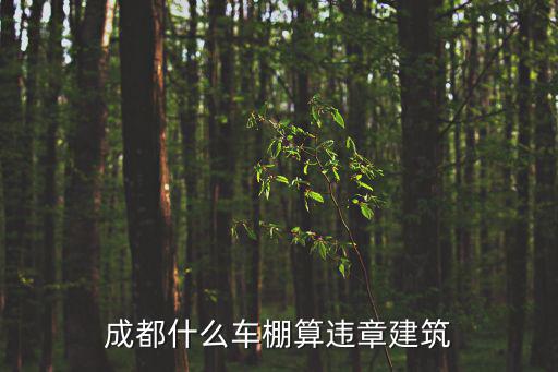 成都什么車棚算違章建筑