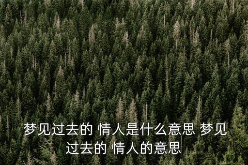 夢見以前的情人,考生夢見past情人的意義