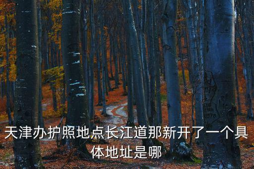 天津辦護照地點長江道那新開了一個具體地址是哪