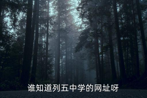 誰知道列五中學的網址呀