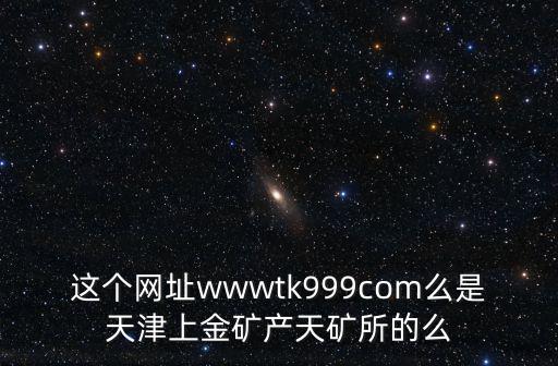 這個網址wwwtk999com么是天津上金礦產天礦所的么