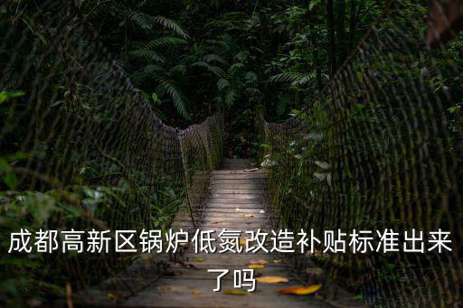 成都高新區鍋爐低氮改造補貼標準出來了嗎