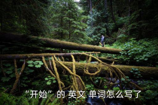 “開始”的 英文 單詞怎么寫了