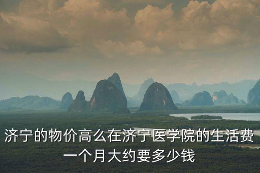 濟寧的物價高么在濟寧醫學院的生活費一個月大約要多少錢