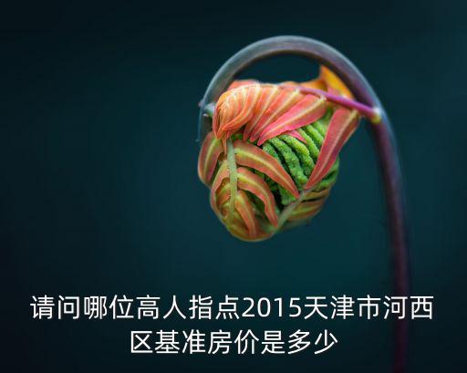 請問哪位高人指點2015天津市河西區基準房價是多少