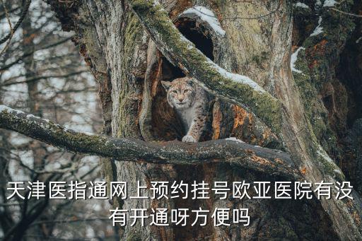 天津醫指通網上預約掛號歐亞醫院有沒有開通呀方便嗎
