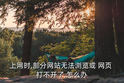 部分網頁打不開,網速慢打不開網頁四大原因