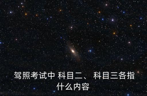  駕照考試中 科目二、 科目三各指什么內(nèi)容