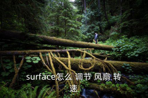 surface怎么 調節 風扇 轉速