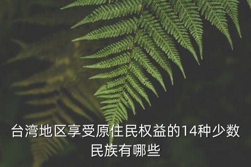 臺灣地區享受原住民權益的14種少數民族有哪些