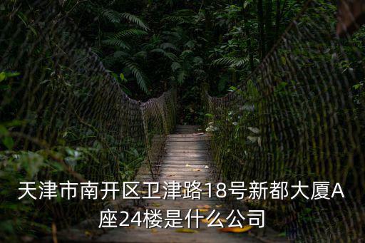 天津市南開區(qū)衛(wèi)津路18號新都大廈A座24樓是什么公司