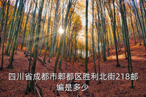 四川省成都市郫都區(qū)勝利北街218郵編是多少