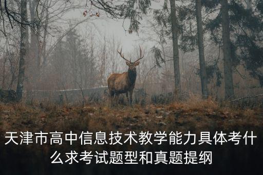 天津市高中信息技術教學能力具體考什么求考試題型和真題提綱